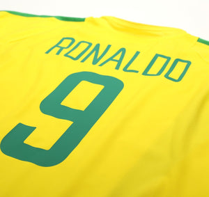 2002/04 RONALDO #9 Brazil Vintage Nike WC 2002 Home Football Shirt (XXL)