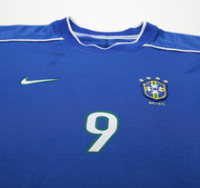 Load image into Gallery viewer, 1998/00 RONALDO #9 Brazil Vintage Nike WC 98 Away Football Shirt (L)
