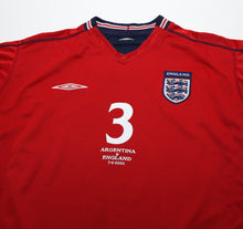 Load image into Gallery viewer, 2002/04 A. COLE #3 England Vintage Umbro Away Football Shirt (XL) Argentina WC
