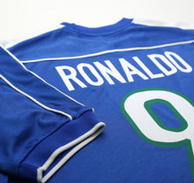 Load image into Gallery viewer, 1998/00 RONALDO #9 Brazil Vintage Nike WC 98 Away Football Shirt (L)
