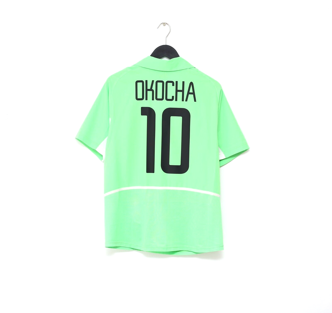 2002/04 OKOCHA #10 Nigeria Vintage Nike Home Football Shirt (M) PSG Bolton