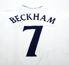 Load image into Gallery viewer, 2001/03 BECKHAM #7 England Vintage Umbro Home Greece Football Shirt (L) WC 2002
