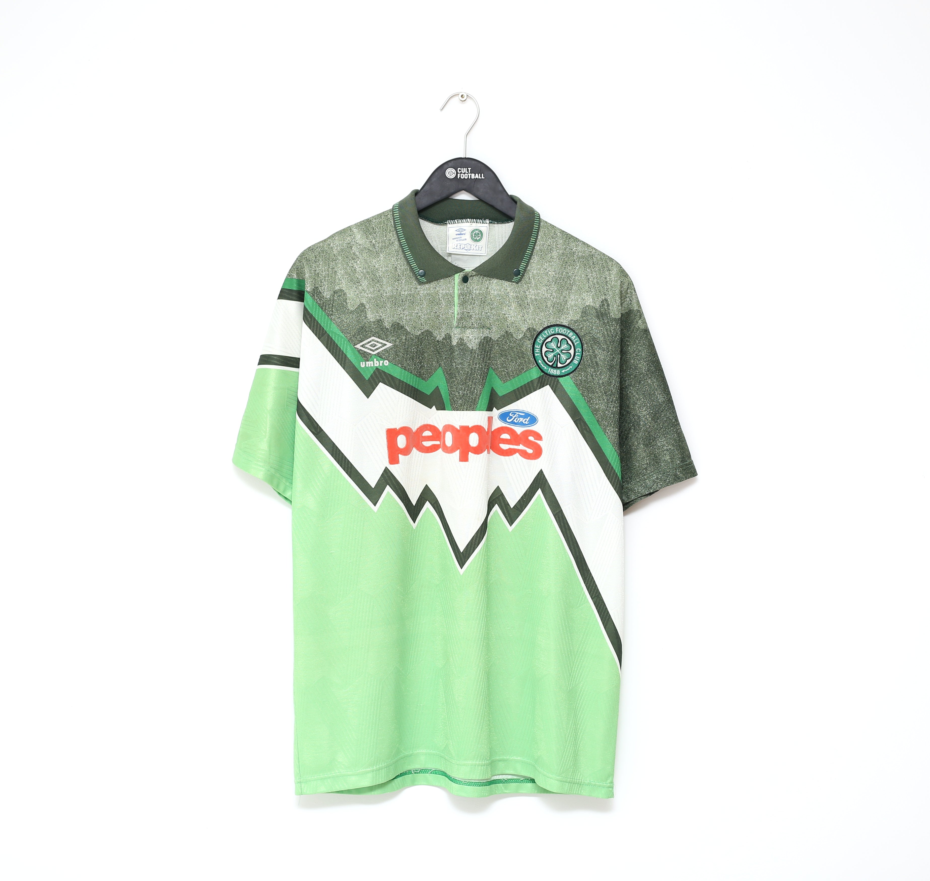 1991/92 CELTIC Vintage Umbro Away Football Shirt Jersey (L) McStay Era –  Cult Football