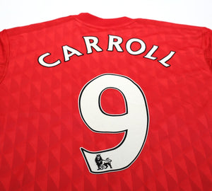 2010/11 CARROLL #9 Liverpool Vintage adidas Home Football Shirt Jersey (M)