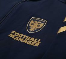 Load image into Gallery viewer, 2022/23 WIMBLEDON Hummel Match Worn Football Track Top (M) FOOTBALL MANAGER
