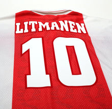 Load image into Gallery viewer, 1998/99 LITMANEN #10 Ajax Vintage Umbro Home Football Shirt Jersey (L) Finland
