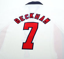 Load image into Gallery viewer, 1997/99 BECKHAM #7 England Vintage Umbro Home Football Shirt (XL) World Cup 1998
