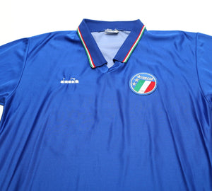 1986/91 BAGGIO #15 Italy Vintage Diadora Home Football Shirt (M/L) Italia 90