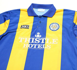 1993/95 LEEDS UNITED Vintage Asics Away Football Shirt Jersey (L)