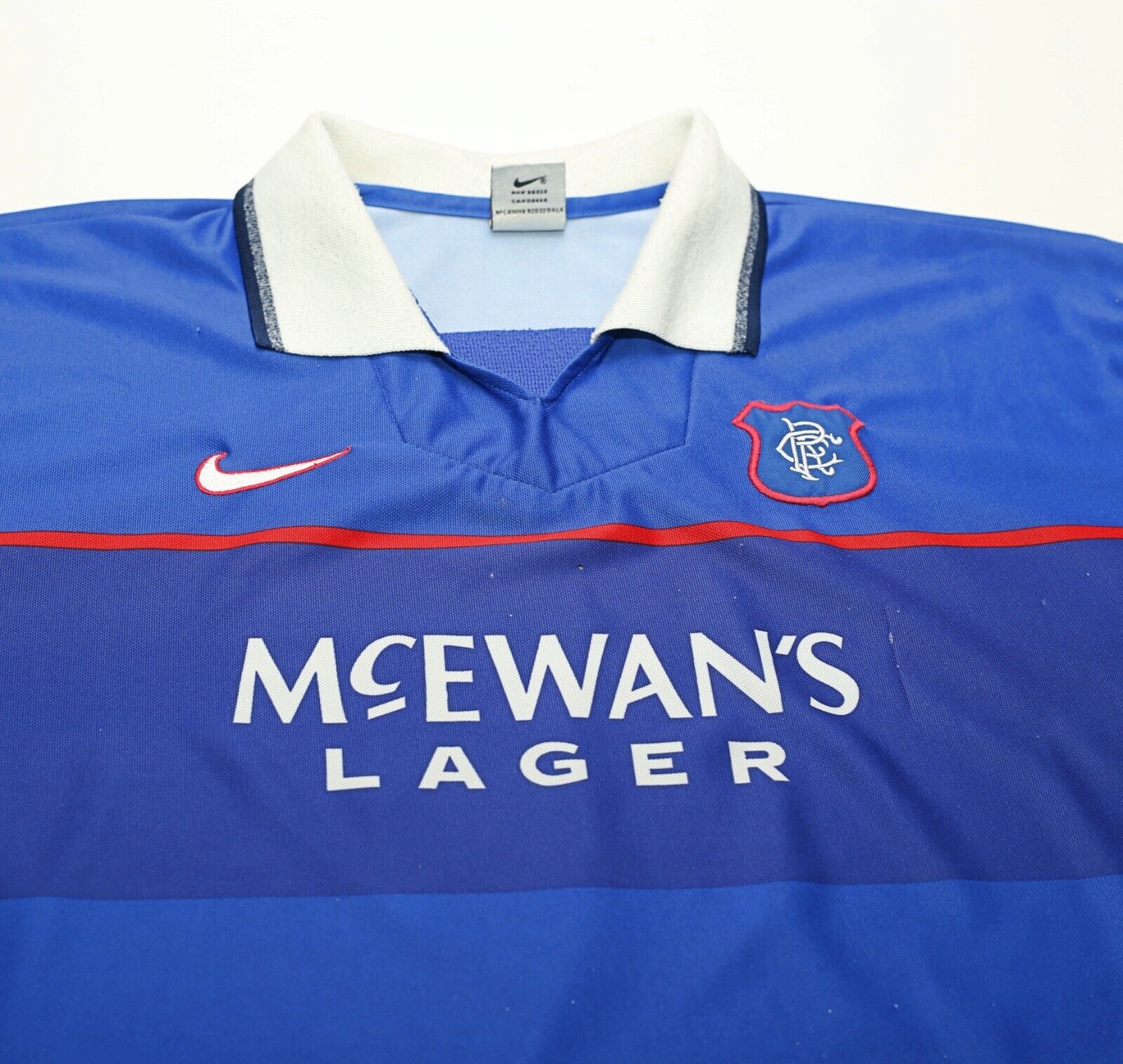 1997/98 Rangers Home Football Shirt / Old Vintage Nike Soccer Jersey