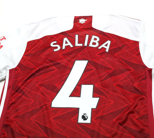 2020/21 SALIBA #4 Arsenal Vintage adidas Home Football Shirt (M)