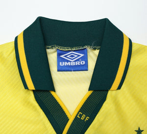 1994/97 RONALDO #9 Brazil Vintage Umbro Home Football Shirt Jersey (L) Umbro Cup