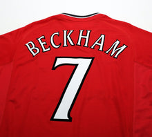 Load image into Gallery viewer, 2000/02 BECKHAM #7 Manchester United Vintage Umbro UCL Home Football Shirt (L)
