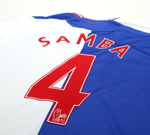 2009/10 SAMBA #4 Blackburn Rovers Vintage Umbro Home Football Shirt (L)