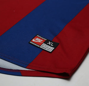 1998/99 GUARDIOLA #4 Barcelona Vintage Nike Home Football Shirt Jersey (XL)