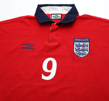 Load image into Gallery viewer, 1999/01 SHEARER #9 England Vintage Umbro Away Football Shirt (M) Euro 2000
