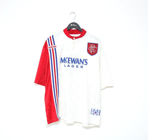 1996/97 GASCOIGNE #8 Rangers Vintage adidas Away Football Shirt Jersey (XXL)