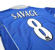 Load image into Gallery viewer, 2001/02 SAVAGE #8 Leicester City Vintage LCS Home Football Shirt (L) 42/44
