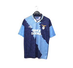 1994/96 SS LAZIO Vintage Umbro Football Away Shirt (L) Gascoigne Era