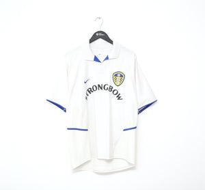 2002/03 VIDUKA #9 Leeds United Vintage Nike Home Football Shirt (L)