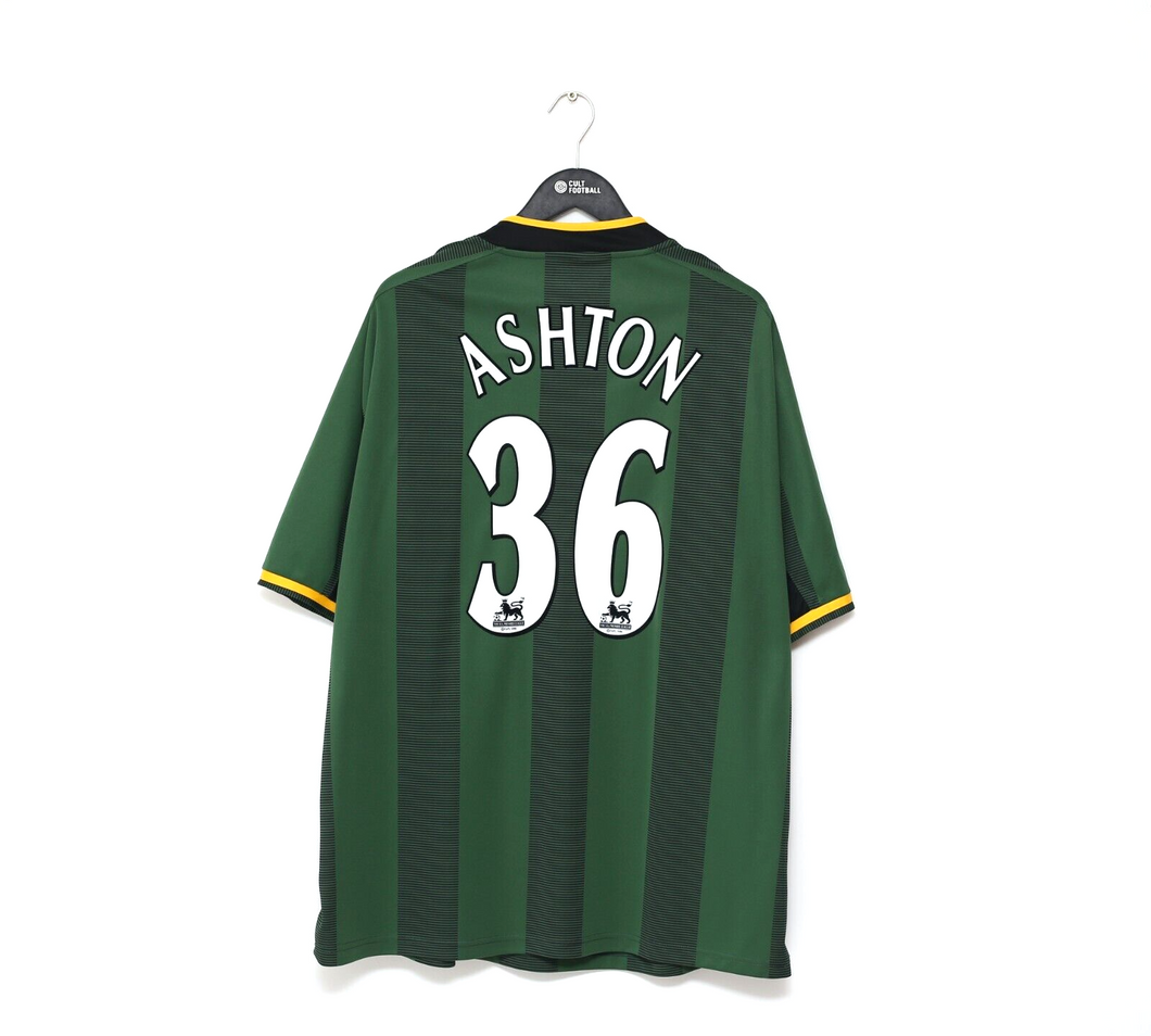 2004/06 ASHTON #36 NORWICH CITY Vintage XARA Away Football Shirt Jersey (XXL)