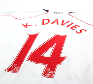 2010/11 K. DAVIES #14 Bolton Wanderers Vintage Reebok Home Football Shirt (M/L)