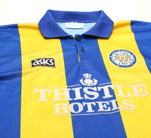 1993/95 LEEDS UNITED Vintage Asics Away Football Shirt Jersey (L)