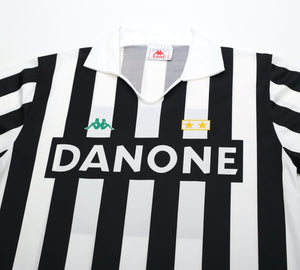 1990/91 BAGGIO #10 Juventus Vintage Kappa Home Football Shirt Jersey (M/L)