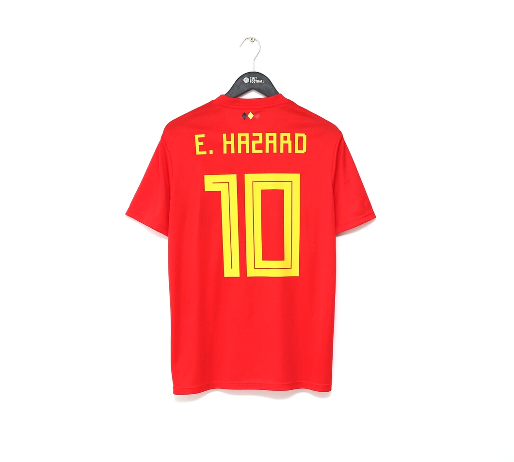 2018/19 HAZARD #10 Belgium Vintage adidas Home Football Shirt (M) World Cup 2018