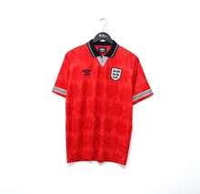 Load image into Gallery viewer, 1990/92 GASCOIGNE #19 England Retro Umbro Away Football Shirt (M) Italia 90
