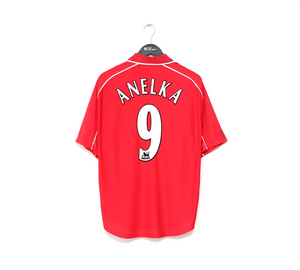 2000/02 ANELKA #9 Liverpool Vintage Reebok Home Football Shirt Jersey (M)