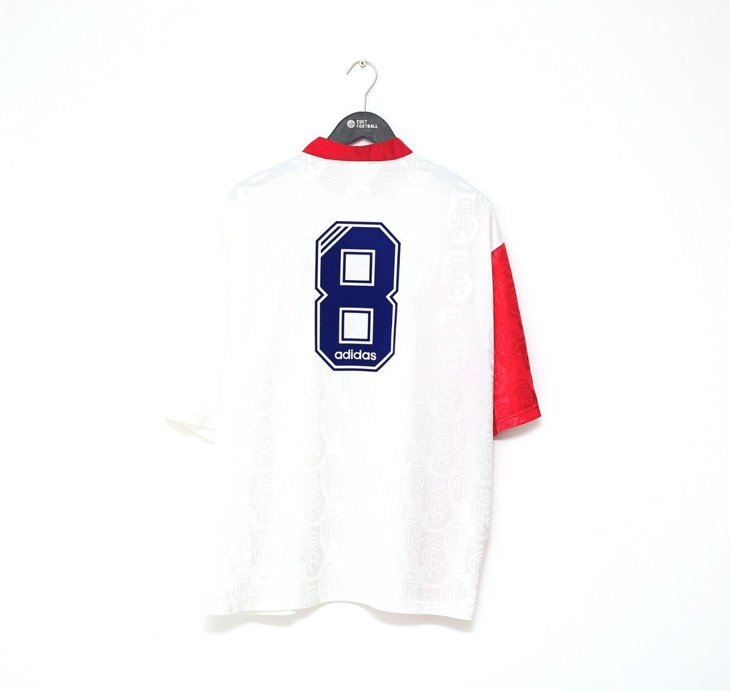 1996/97 GASCOIGNE #8 Rangers Vintage adidas Away Football Shirt Jersey (XXL)