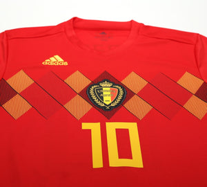 2018/19 HAZARD #10 Belgium Vintage adidas Home Football Shirt (M) World Cup 2018