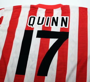 1996/97 QUINN #17 Sunderland Vintage AVEC Home Football Shirt Jersey (XXL)