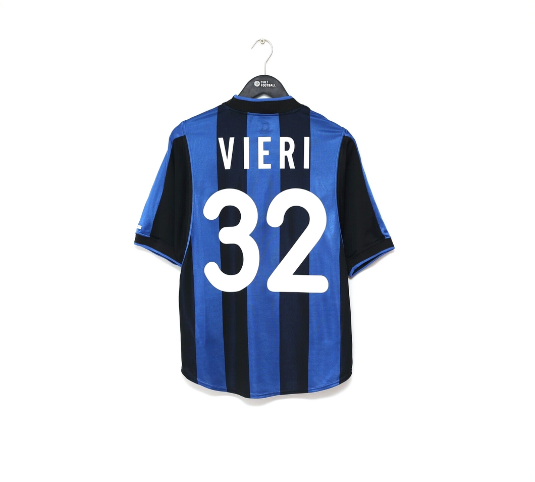 2000/01 VIERI #32 Inter Milan Vintage Nike Home Football Shirt Jersey (S/M)