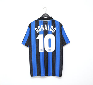 1997/98 RONALDO #10 Inter Milan Vintage Umbro Home Football Away Shirt (L)