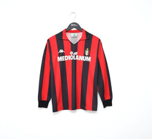 Load image into Gallery viewer, 1988/89 AC MILAN Vintage Kappa Long Sleeve Home Football Shirt Jersey (S)
