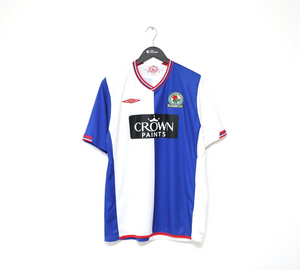 2009/10 SAMBA #4 Blackburn Rovers Vintage Umbro Home Football Shirt (L)