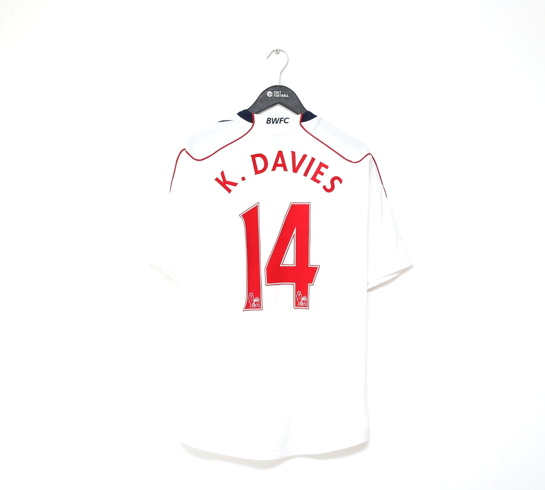 2010/11 K. DAVIES #14 Bolton Wanderers Vintage Reebok Home Football Shirt (M/L)