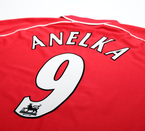 2000/02 ANELKA #9 Liverpool Vintage Reebok Home Football Shirt Jersey (M)