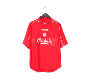 2000/02 ANELKA #9 Liverpool Vintage Reebok Home Football Shirt Jersey (M)