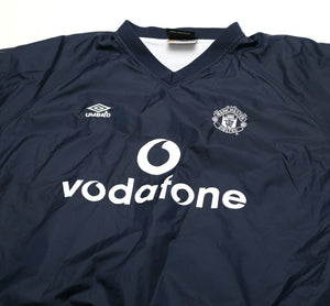 2000/01 MANCHESTER UNITED Vintage Umbro Rain Drill Top (S/M)