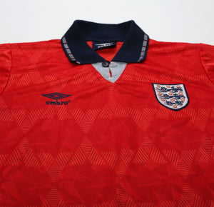 1990/92 GASCOIGNE #19 England Retro Umbro Away Football Shirt (S) Italia 90