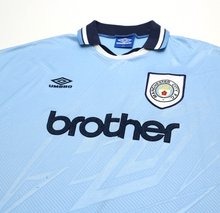 Load image into Gallery viewer, 1993/95 MANCHESTER CITY Vintage Umbro Home Football Home Shirt (XXL)
