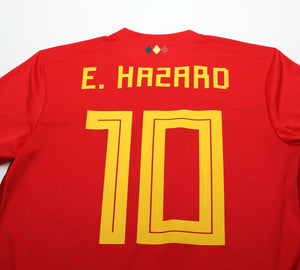 2018/19 HAZARD #10 Belgium Vintage adidas Home Football Shirt (M) World Cup 2018