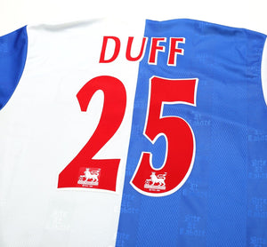 1996/98 DUFF #25 Blackburn Rovers Vintage ASICS Home Football Shirt (L)