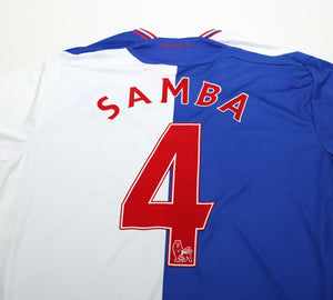 2009/10 SAMBA #4 Blackburn Rovers Vintage Umbro Home Football Shirt (L)