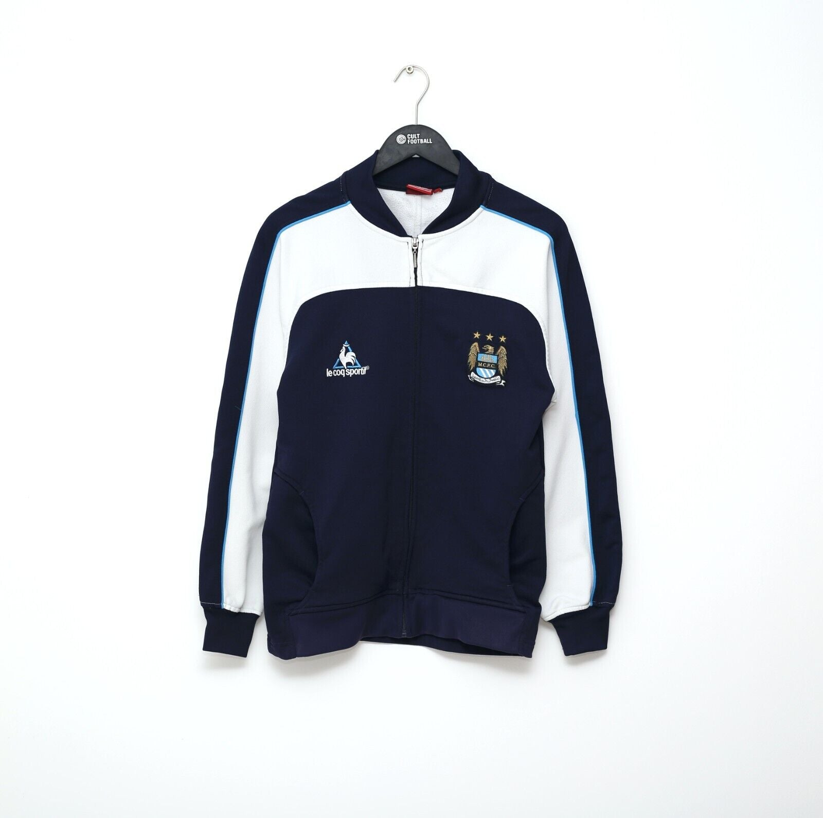 2001/03 MANCHESTER CITY Vintage le coq sportif Football Track Top Jacket  (S/M)