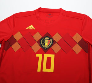 2018/19 HAZARD #10 Belgium Vintage adidas Home Football Shirt (M) World Cup 2018