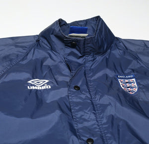 1999/01 ENGLAND Vintage Umbro Football Hooded Rain Jacket (M) Euro 2000 Keegan